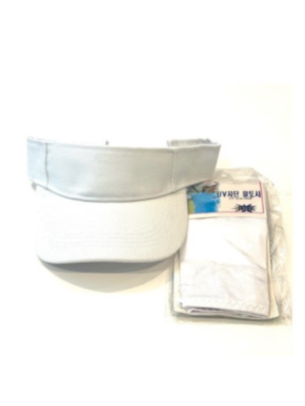 White Sun Visor and Arm Sleeve Set